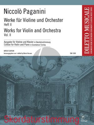 Paganini Werke für Violine und Orchester Heft 2 (Violine (mit Skordaturstimmung) und Klavier) (Mario Hossen)