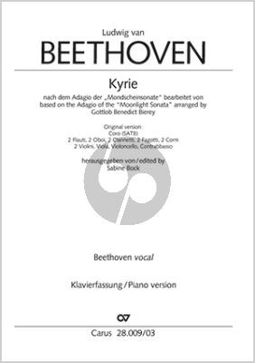 Beethoven Kyrie nach dem Adagio der "Mondscheinsonate" (Fassung SATB und Klavier)