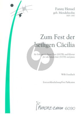 Zum Fest der Heiligen Caecilia für Sopran, Bass, Chor (SATB) und Klavier Chorpartitur