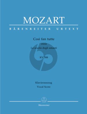 Mozart Cosi fan Tutte KV 588 Vocal Score Hardcover (ital./germ.) (Faye Ferguson / Wolfgang Rehm)