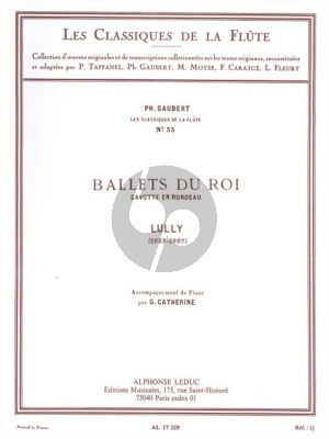 Lully Ballets du Roi - Gavotte et Rondeau Flute et Piano (Ed. Ph. Gaubert)