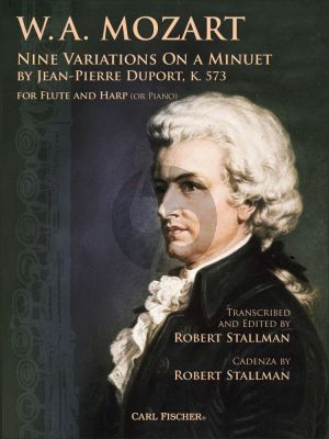 Mozart 9 Variations on a Minuet by Jean-Pierre Duport KV 573 Flute and Harp (or Piano) (transcr. by Robert Stallman)