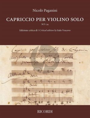 Paganini Capriccio per violino solo M.S. 54 (edited by Italo Vescovo)