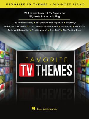 Favorite TV Themes Big Note Piano