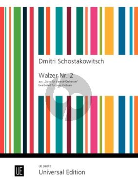 Shostakovich Second Waltz from "Suite for Variety Orchestra" for 2 Violins (arr. David Brooker)