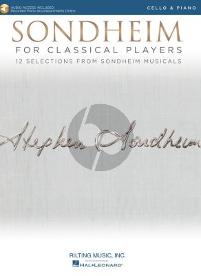 Sondheim for Classical Players for Cello and Piano (Book with Audio online)