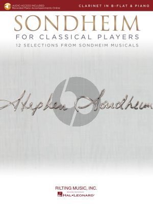 Sondheim for Classical Players for Clarinet and Piano (Book with Audio online)