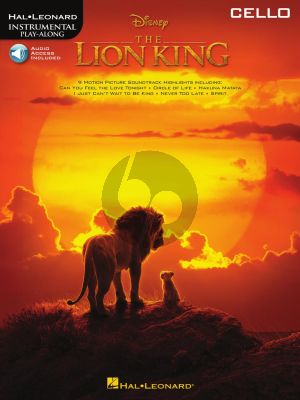 The Lion King for Cello (Book with Audio online)