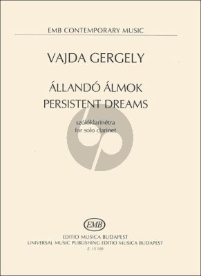 Vajda Persistent dreams for Clarinet solo