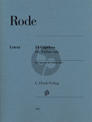 Rode 24 Caprices Violin Solo (Henle-Urtext) (editor Norbert Gretsch and additional markings Eichhorn Friedemann)