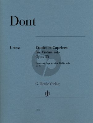 Dont 24 Etuden und Capricen Op.35 Violin solo (Fingering and bowing for Violin by the composer)