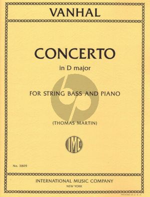 Vanhall Concerto D-major Double Bass and Piano (edited by Thomas Martin)