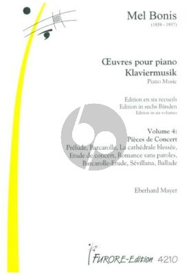 Bonis Piano Works Vol.4 Pieces de Concert / Konzertante Stücke