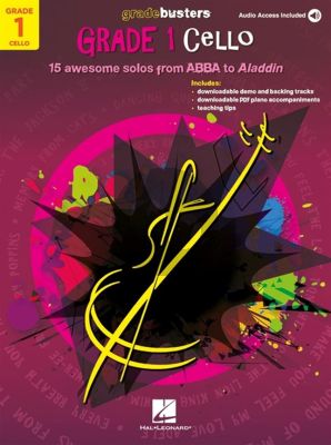 Gradebusters Grade 1 - Cello (15 awesome solos from ABBA to Aladdin) (Book with Audio online)