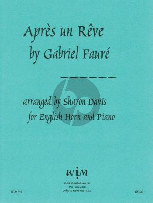 Faure Apres un Reve English Horn and Piano (arranged by Sharon Davis)