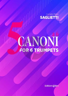 Saglietti 5 Canoni a 6 for 6 Trumpets Score and Parts