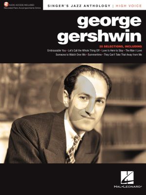 George Gershwin Singer's Jazz Anthology High Voice (with Recorded Piano Accompaniments Online)