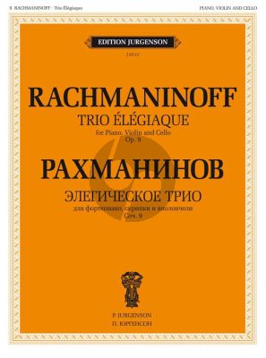 Rachmaninoff Trio Elegiaque op.9 Violin-Cello-Piano Score and Parts