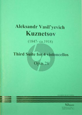 Kutznetsov Suite No. 3 Op. 28 4 Violoncellos (Score/Parts)