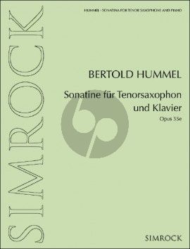 Hummel Sonatine Op. 35e Tenorsaxophon und Klavier