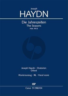 Haydn Die Jahreszeiten Hob. XXI:3 Soli-Chor und Orchester (Klavierauszug XXL Grossdruck) (Ernst Herttrich)