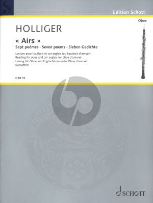 Holliger Airs 7 Poems for Oboe and Cor Anglais