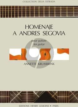Kruisbrink Homenaje a Andres Segovia pour Guitare
