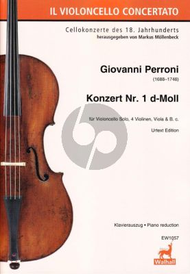 Perroni Konzert No. 1 d-Moll Violoncello-Streicher-Bc (Klavierauszug) (Markus Möllenbeck)