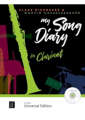 My Song Diary for Clarinet Bk-Cd (Twelve easy to intermediate songs) (The piano accompaniment is available as either a free printout or as a printed edition UE38046)