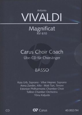 Vivaldi Magnificat RV 610 Bass Chorstimme CD (Carus Choir Coach)