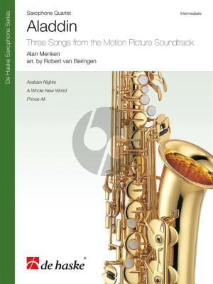 Menken Aladdin 4 Saxophones (SATB) Score-Parts (Three Songs from the Motion Picture Soundtrack) (arr. Robert van Beringen)