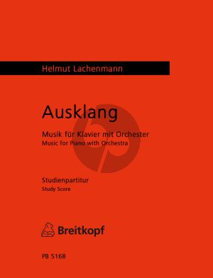 Lachenmann Ausklang Klavier und Orchester (Studienpartitur)