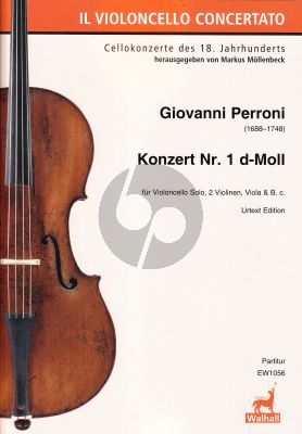 Perroni Konzert No. 1 d-Moll Violoncello-Streicher-Bc (Markus Möllenbeck) Score