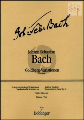 Goldberg Variationen BWV 988 arr. fur Streichtrio Stimmen