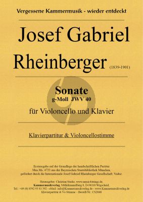 Rheinberger Sonate g-Moll JWV 40 Violoncello und Klavier (Christian Starke)