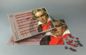 Puzzle Beethoven (Jigsaw with 500 pieces of Beethoven 's manuscript of Moonlight Sonata 48 x 36 cm)