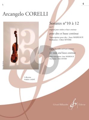 Corelli 3 Sonaten Op.5 Vol.4 No. 10 - 11 - 12 for Viola and Piano (arr. Anne Maireaux)