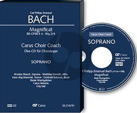 Bach Magnificat WQ 215 BR-CPEB E 4 Tenor Chorstimme CD (Carus Choir Coach)