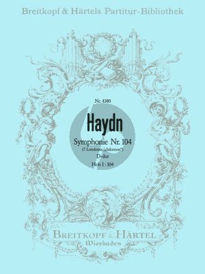 Haydn Symphonie No.104 D-dur Hob.I:104 Orchester Partitur