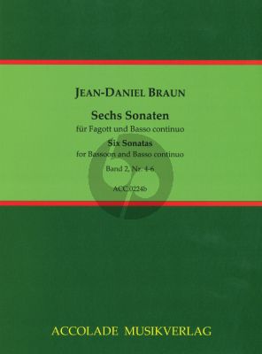 Braun 6 Sonatas Vol.2 Bassoon (or Violoncello) and Bc (Jean-Christophe Dassonville)