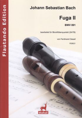 Bach Fuga II BWV 891 bearbeiter fur Blockflotenquartett (SATB)
