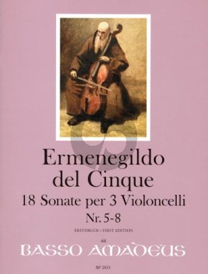 del Cinque 18 Sonate Band 2 No. 5 - 8 3 Violoncellos (Part./Stimmen) (Erik Harms)