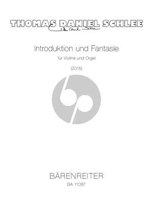 Schlee Introduktion und Fantasie für Violine und Orgel