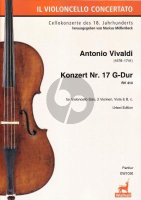 Vivaldi Konzert G-dur RV 414 Violoncello-Streicher-Bc (Partitur) (Markus Möllenbeck)
