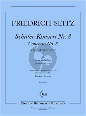 Seitz Schüler-Konzert No. 8 A-Dur Op. 51 für Violine und Klavier (Tomislav Butorac)