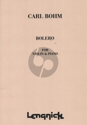 Bohm Bolero Violin and Piano