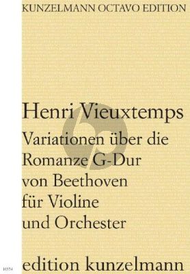 Vieuxtemps Variationen über die Romanze G-Dur von Beethoven Violine und Orchester (Partitur) (Olaf Adler)