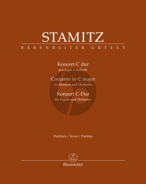 Stamitz Concerto C-major for Bassoon and Orchestra (Full Score) (edited by Ondrej Šindelár)