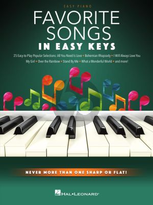 Favorite Songs – In Easy Keys (Never more than one Sharp or Flat!)