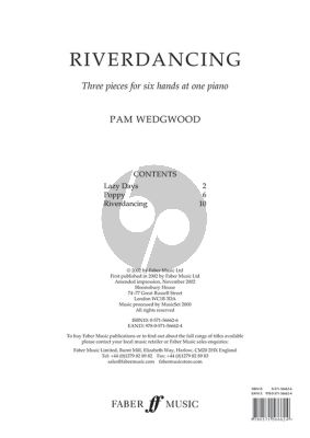 Wedgwood River Dancing for One Piano 6 Hands (Intermediate)